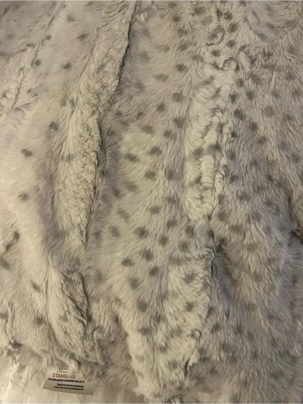 Plush Faux Fur Decorative Pillow Covers - Light Gray